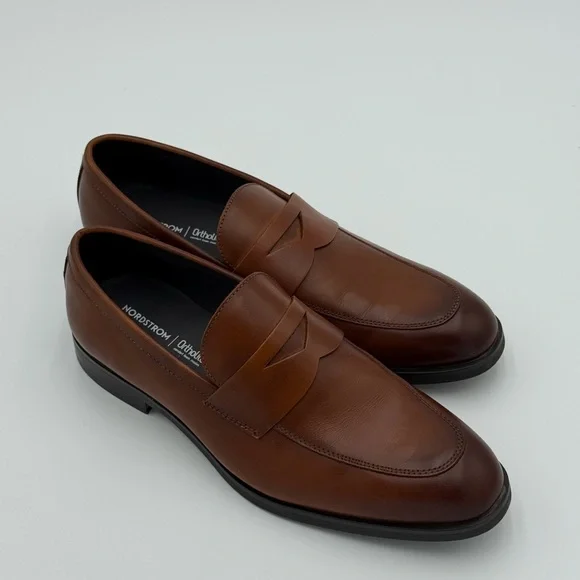 Nordstrom | Shoes | Nordstrom Brown Leather Slipon Loafers  display picture 3
